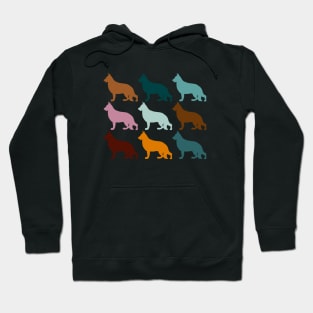 German Shepherd Dogs in Rainbow Colors Hoodie